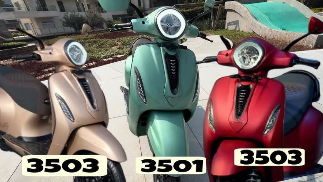 Bajaj Chetak 35 Series इलेक्ट्रिक स्कूटर में 153 km की रेंज, स्मार्ट TFT डिस्प्ले और प्रीमियम डिजाइन मिलता है।