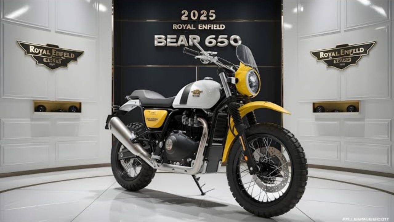 नई Royal Enfield Bear 650 बाइक दमदार लुक, एडवेंचर फ्रेंडली फीचर्स और Scrambler स्टाइल के साथ एक राइडिंग एक्सपीरियंस लेकर आई है जो Royal Enfield फैंस को जरूर पसंद आएगा।